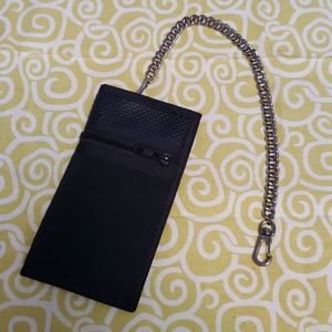 Biker wallet with clip on chain